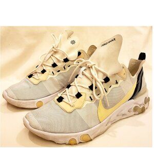 Nike React Element 55 Men's Sneakers Size- 10.5 White/Pale/Vanilla